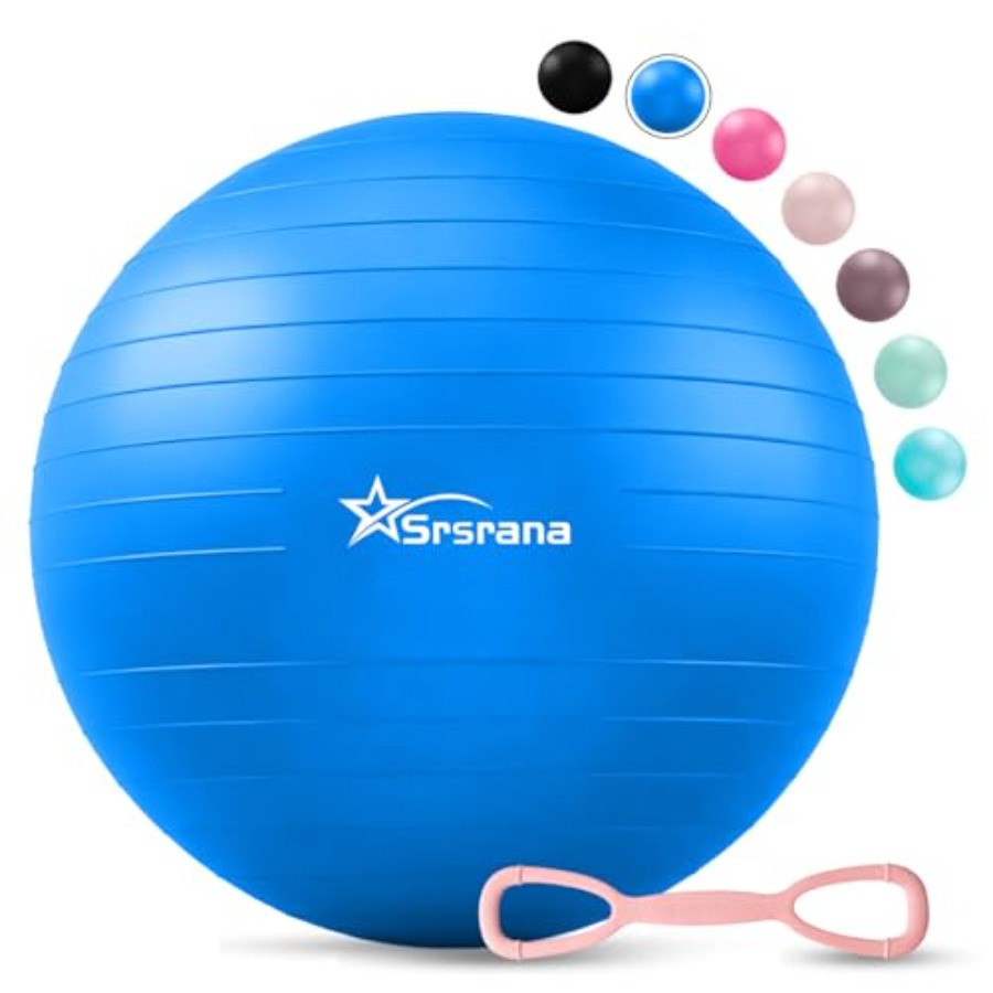 Pilates Yoga Ball Exercises - Exercise Ball - Anti-Burst Yoga Ball