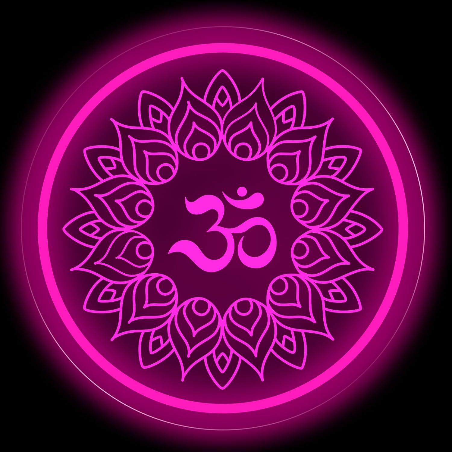 Pilates Yoga Studio - Om Mandala Neon Sign USB Powered