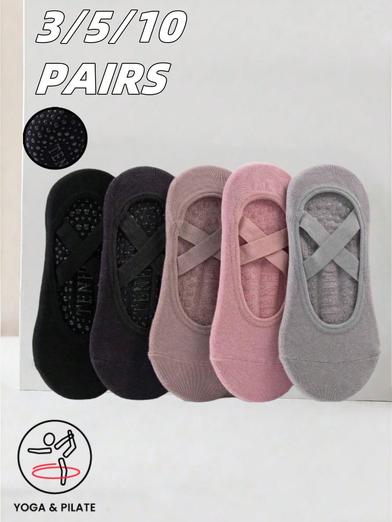 Pilates Is Yoga - Anti-slip silicone sole yoga socks with