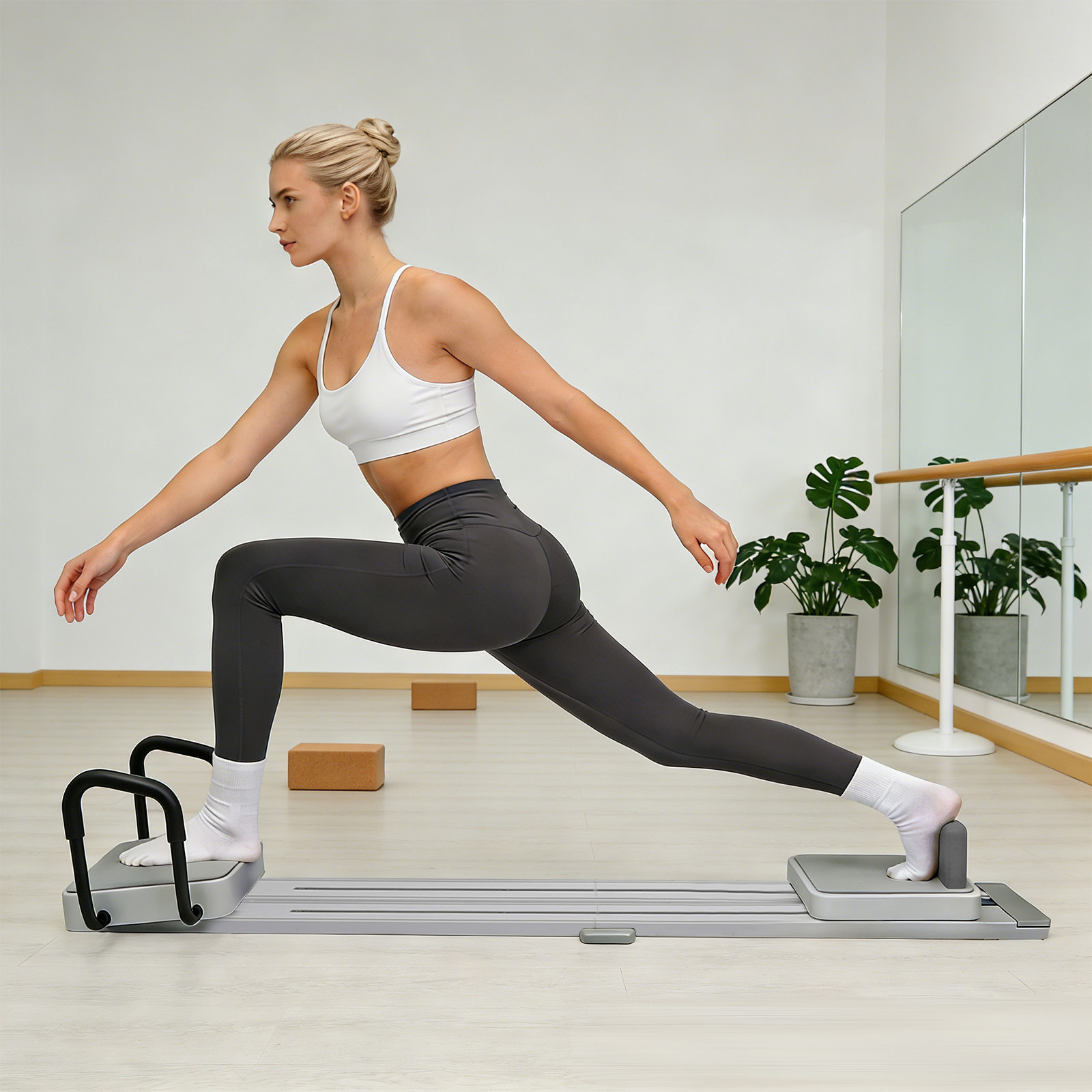 Pilates Yoga Studio - Multi-Functional Pilates Board Pilates Ski Machine