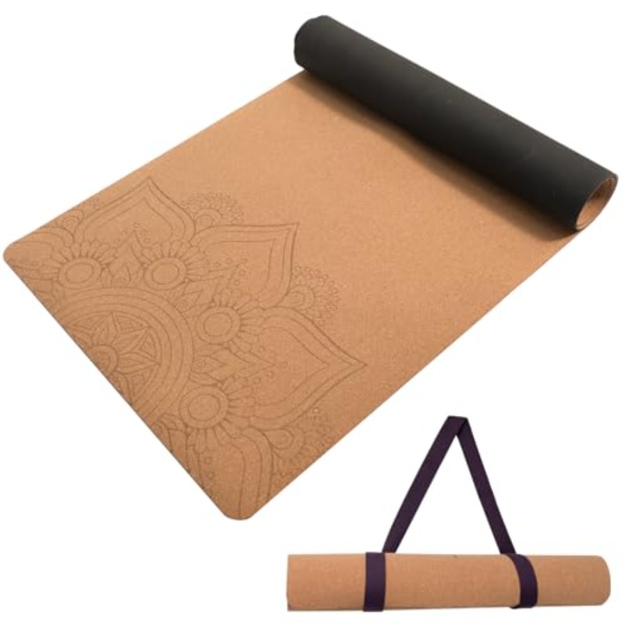 Pilates Yoga Hot - Cork Yoga Mat Non-Slip, Resists Sweat