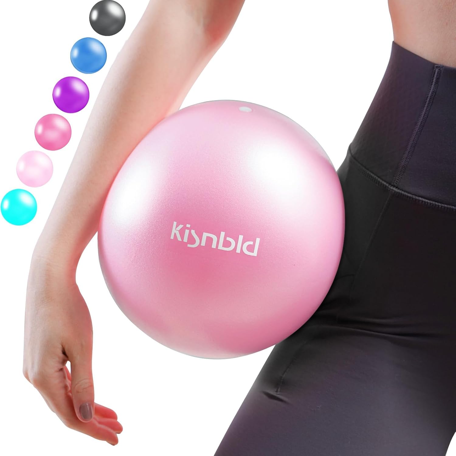 Pilates Yoga Ball Exercises - kisnbld Small Exercise Ball, 9 Inch
