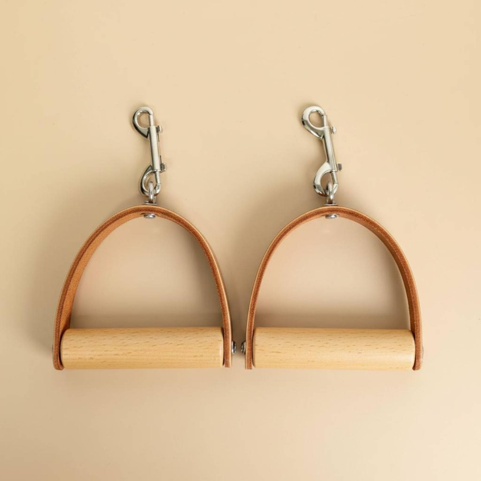 2 Pieces Leather Wood Handles  - Pilates & Yoga Elastic Band recension och pris