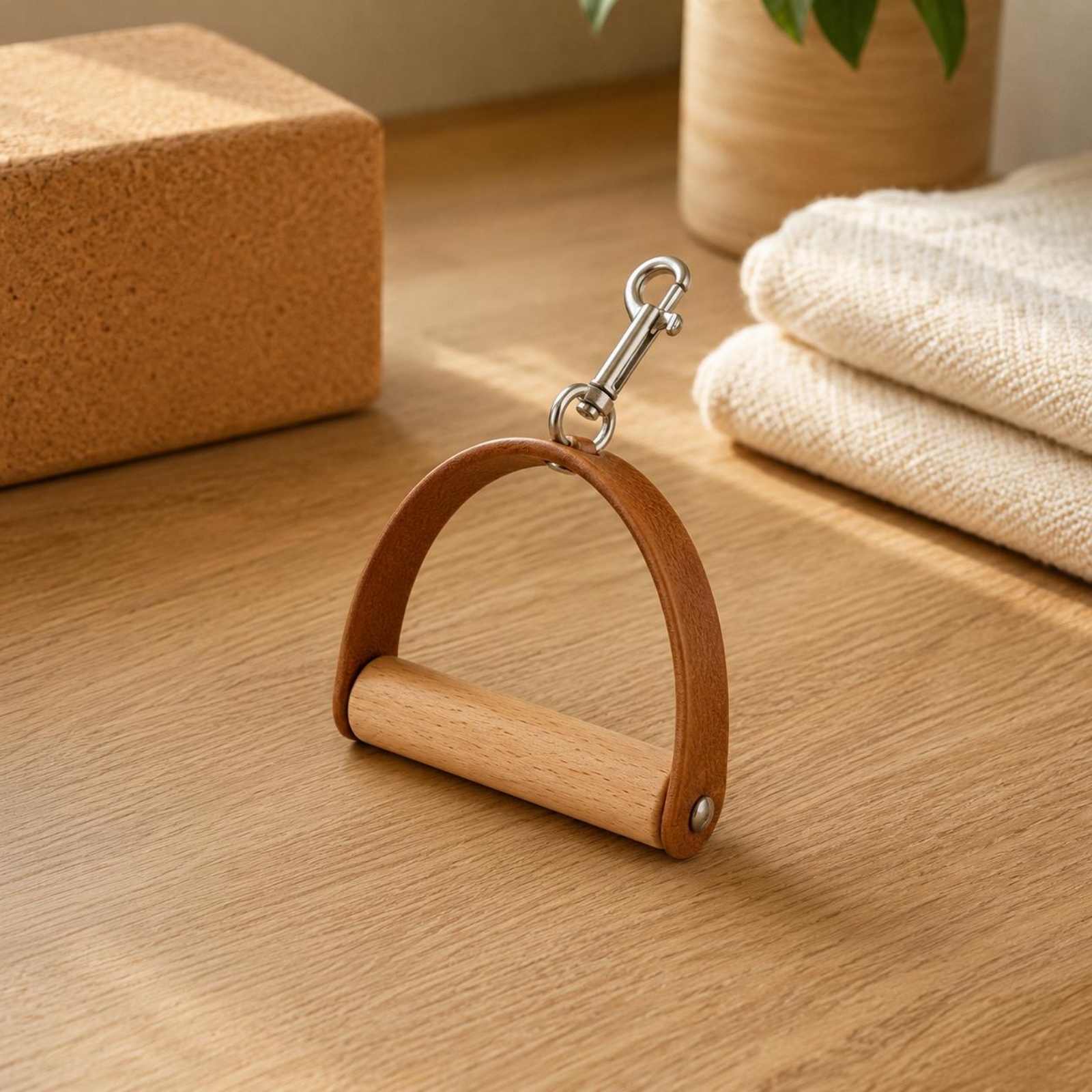 2 Pieces Leather Wood Handles  - Pilates & Yoga Elastic Band recension och pris