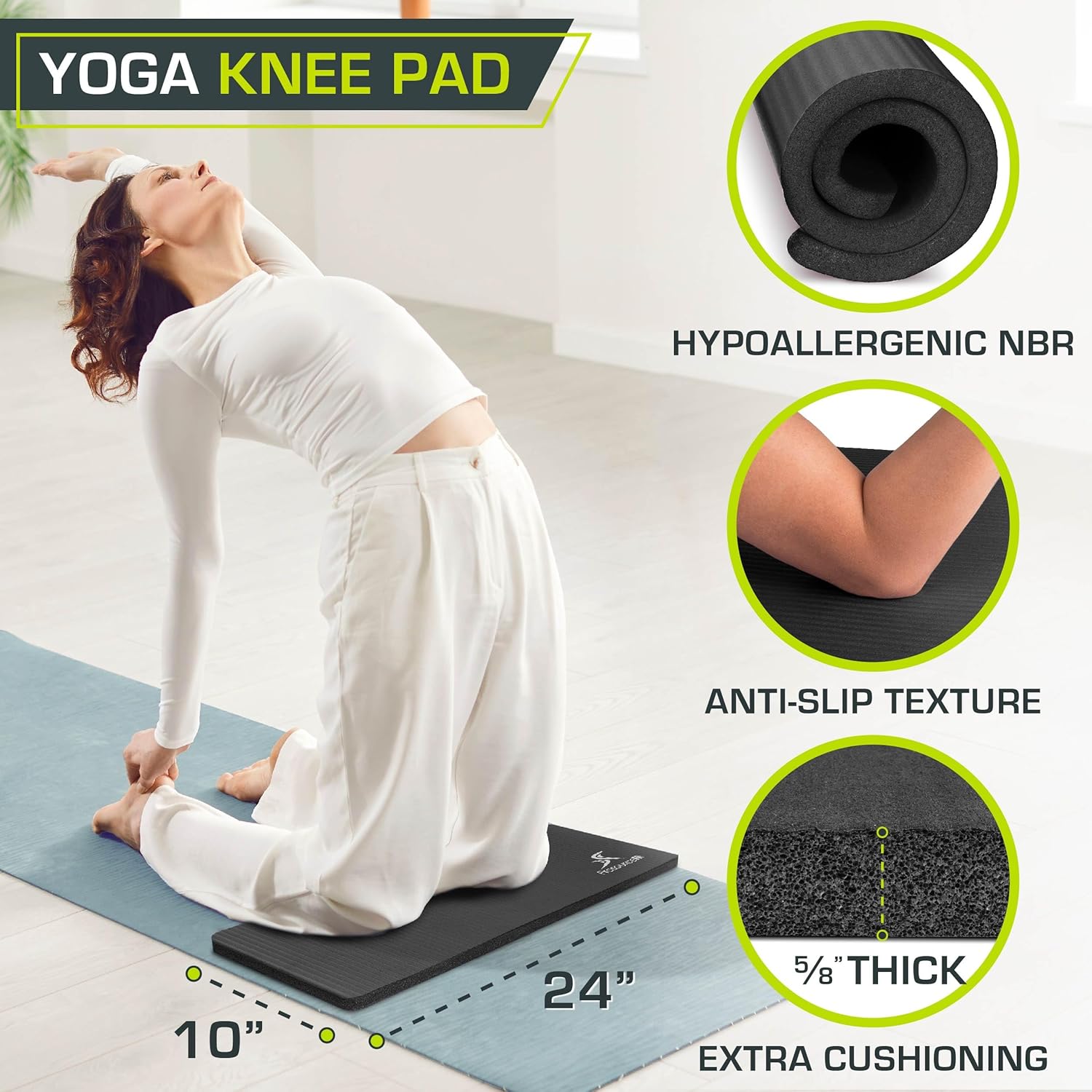 Extra Thick Yoga Knee Pad and  - Pilates Yoga Joint recension och pris