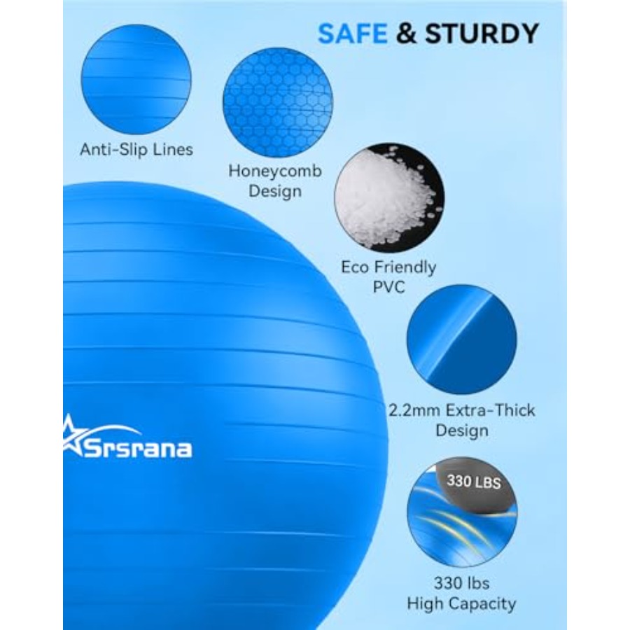 Exercise Ball - Anti-Burst Yog - Pilates Yoga Ball Exercises recension och pris