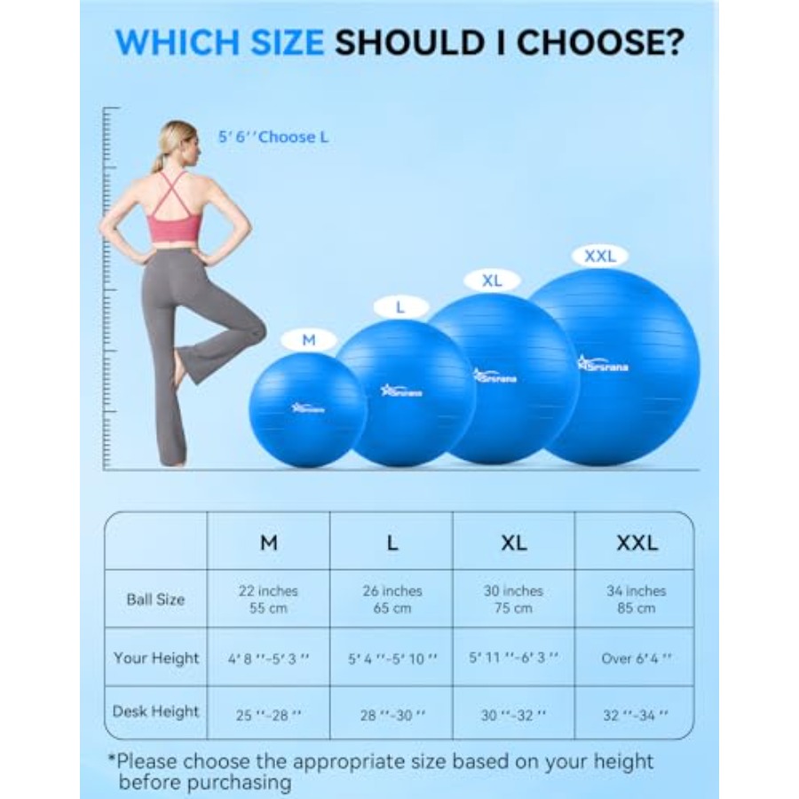 Exercise Ball - Anti-Burst Yog - Pilates Yoga Ball Exercises recension och pris