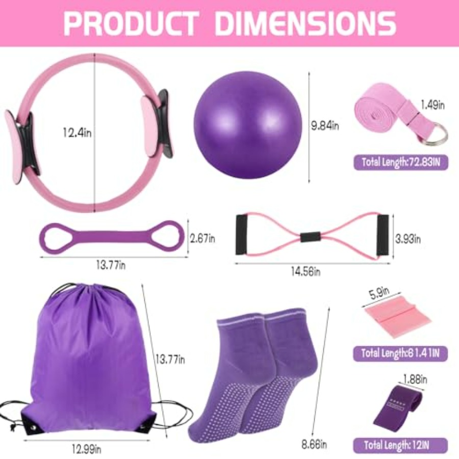 21 Pcs Pilates Ring Circle Set - Pilates Yoga Circle recension och pris