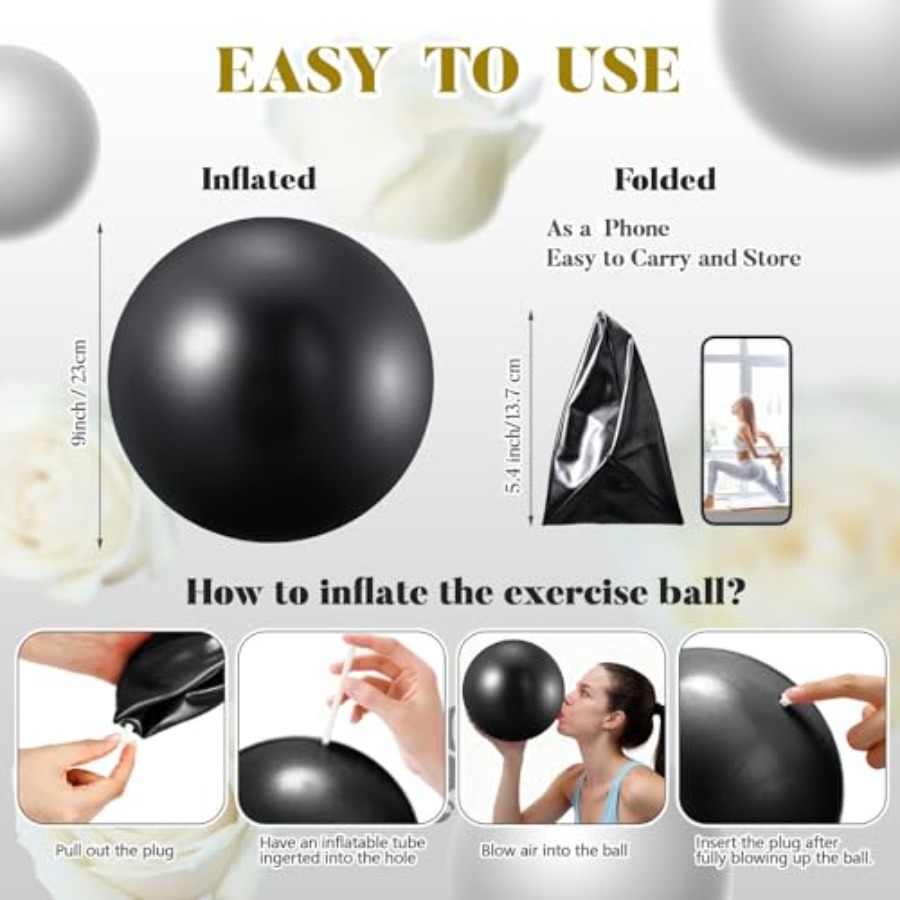40 Pcs 9 Inch Exercise Pilates - Pilates Yoga Ball Exercises recension och pris