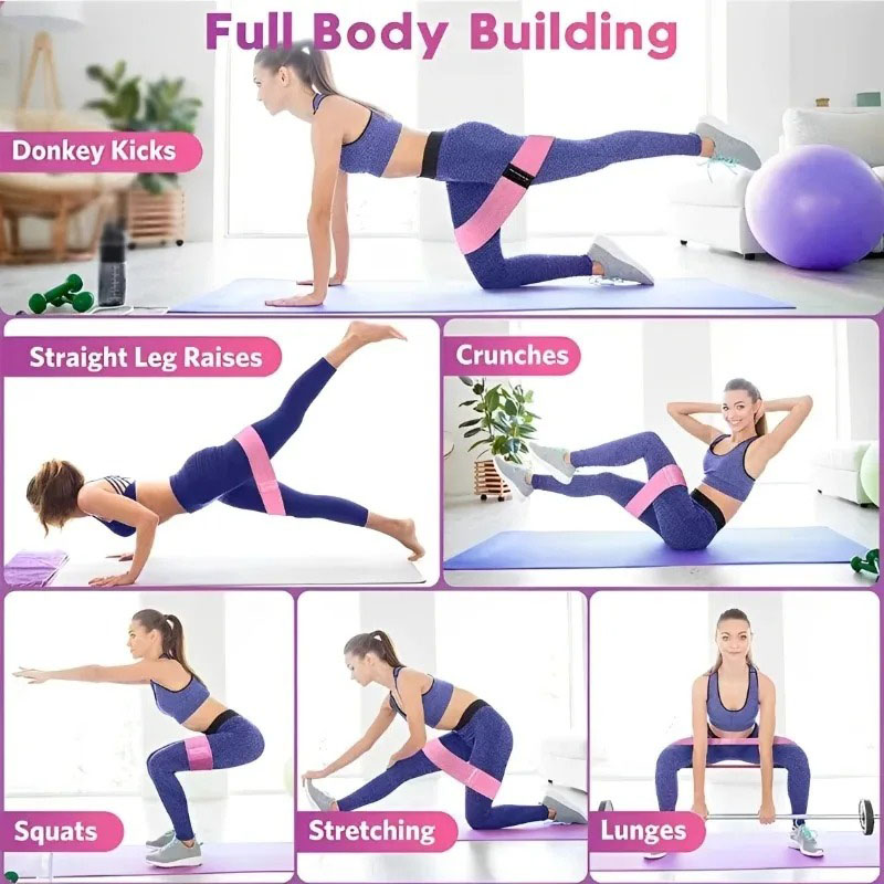 3Pcs Fabric Resistance Hip Boo - Pilates Yoga Circle recension och pris