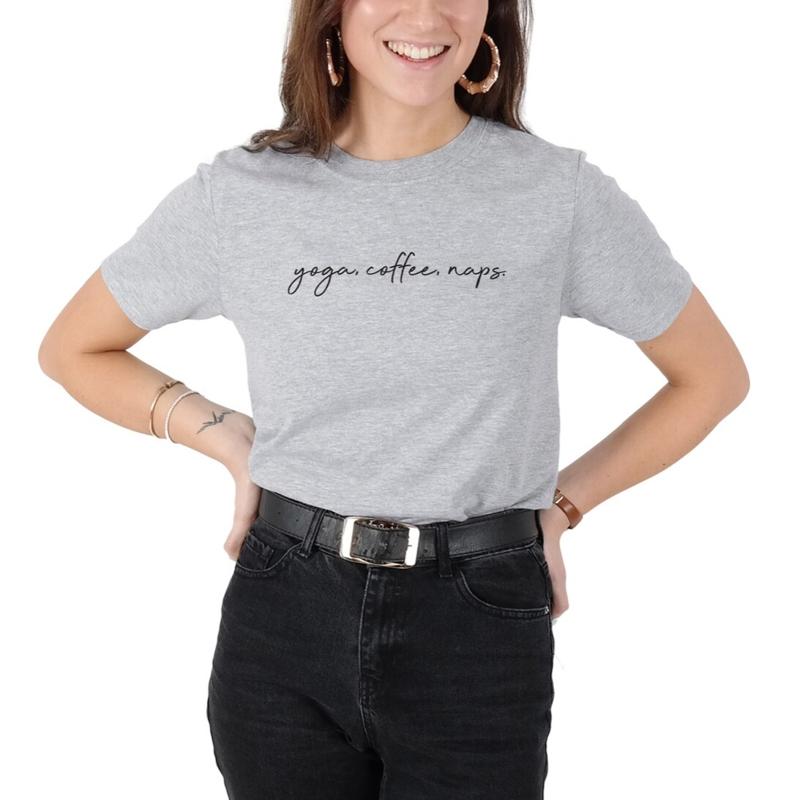 Yoga Coffee Naps T Shirt Funny - Pilates Yoga Hot recension och pris