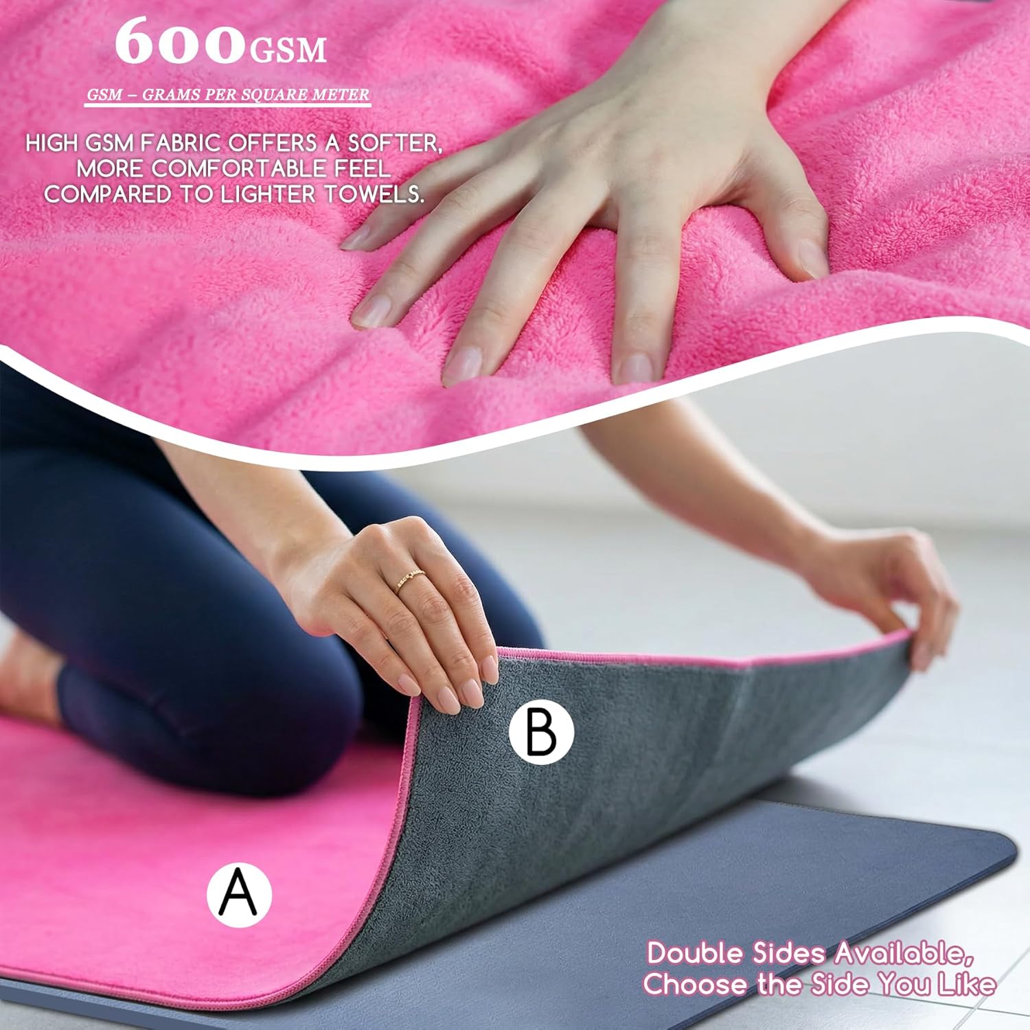 Yoga Mat Towel, Extra Thick 60 - Pilates Is Yoga recension och pris