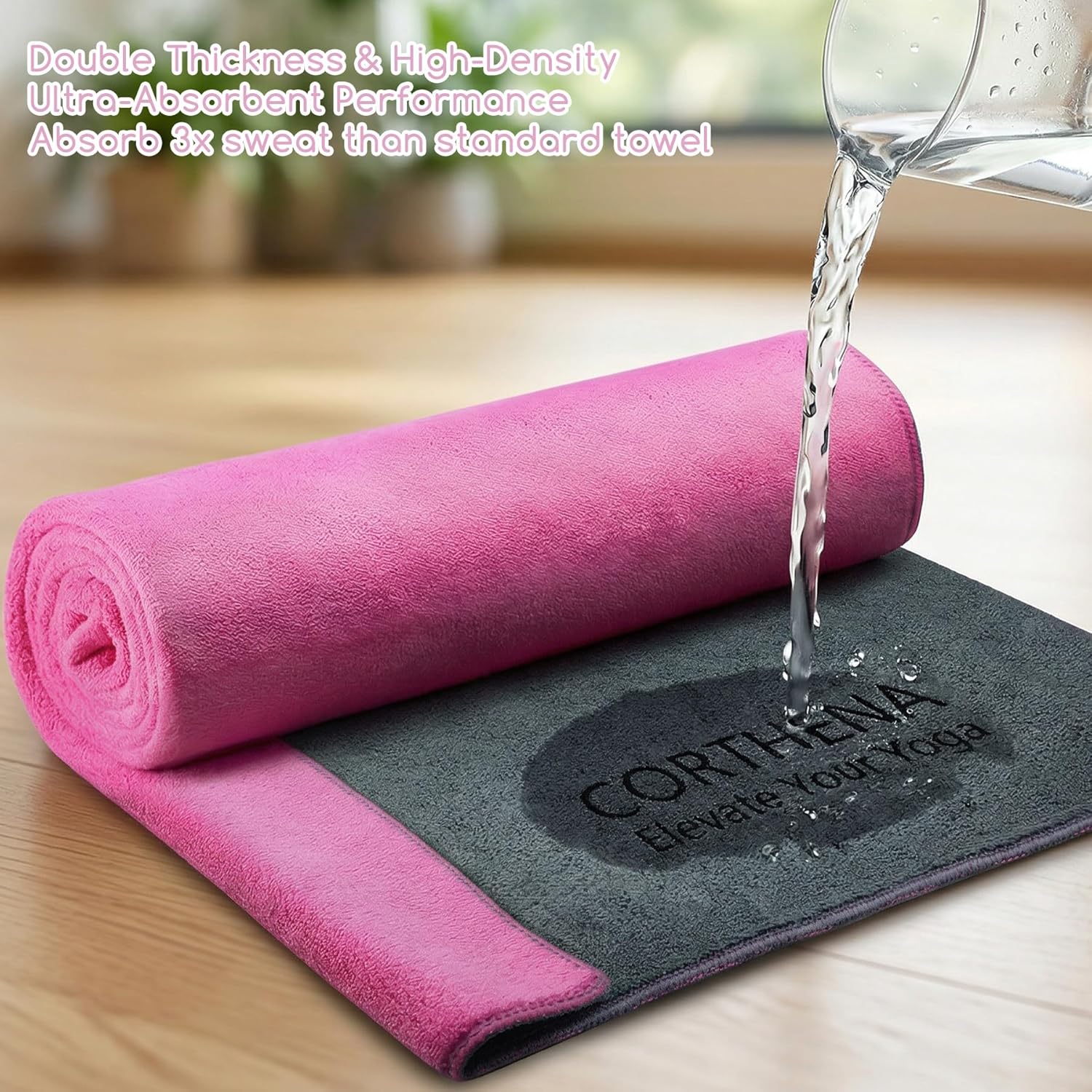 Yoga Mat Towel, Extra Thick 60 - Pilates Is Yoga recension och pris