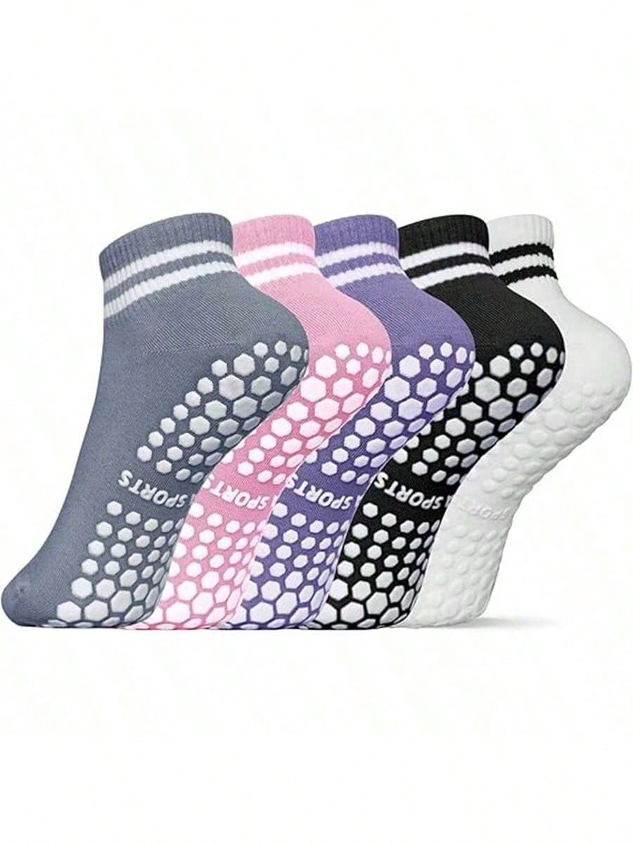 5 Pairs Women Double Stripe No - Pilates Is Yoga recension och pris