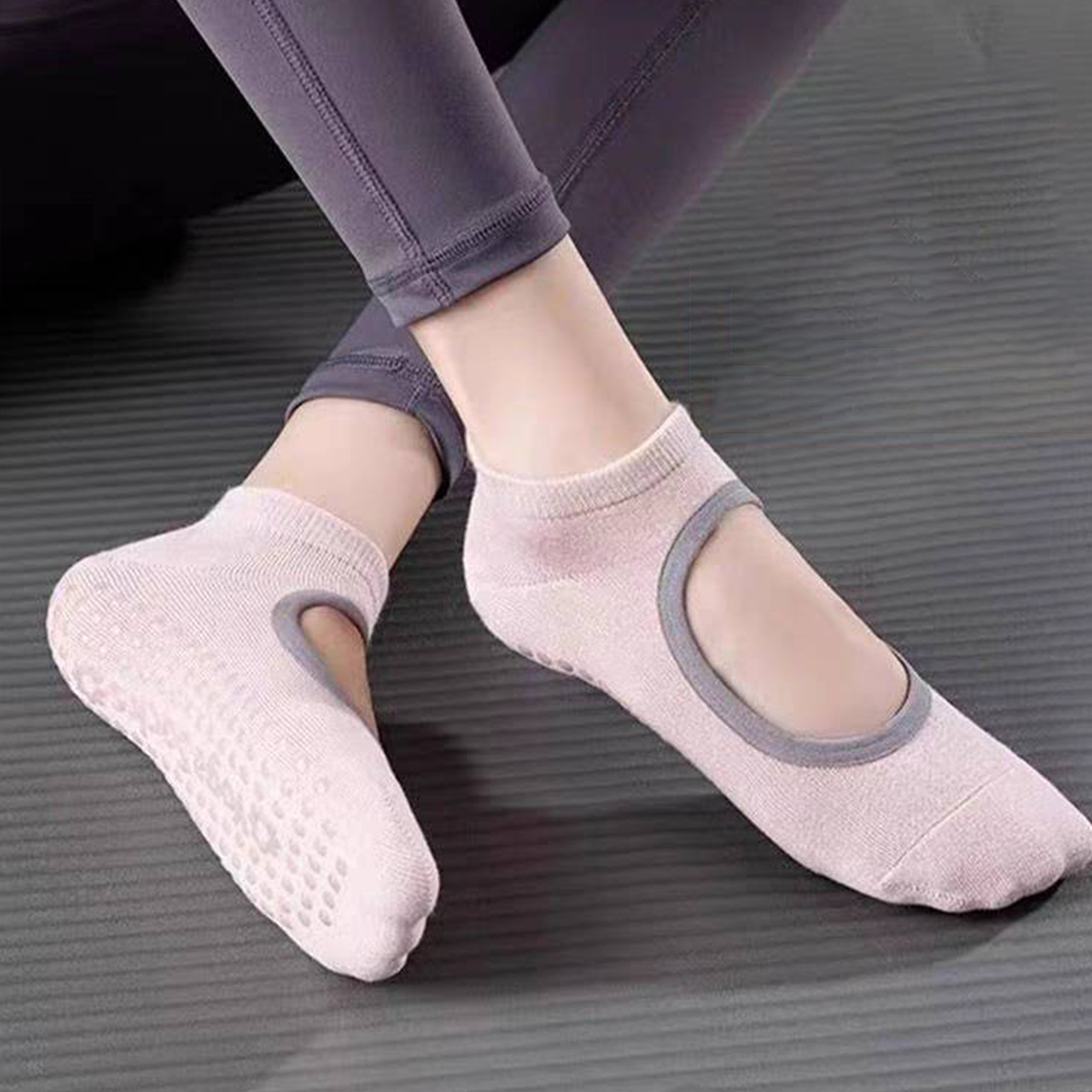 Non-Slip Yoga Socks for Women  - Pilates & Yoga Elastic Band recension och pris