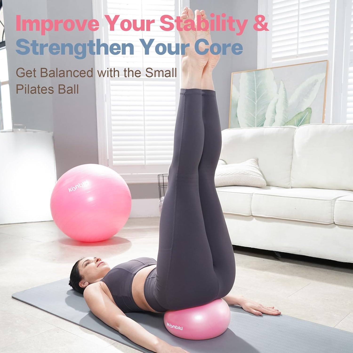kisnbld Small Exercise Ball, 9 - Pilates Yoga Ball Exercises recension och pris