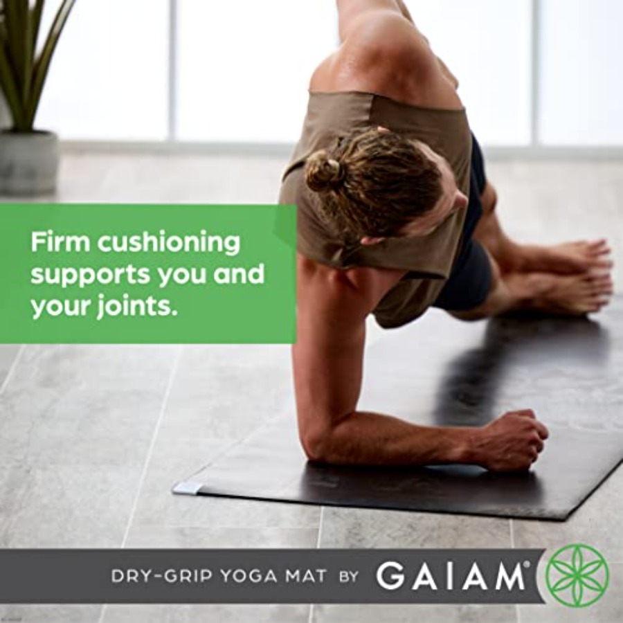 Dry-Grip Yoga Mat - 5mm Thick  - Pilates Yoga Hot recension och pris