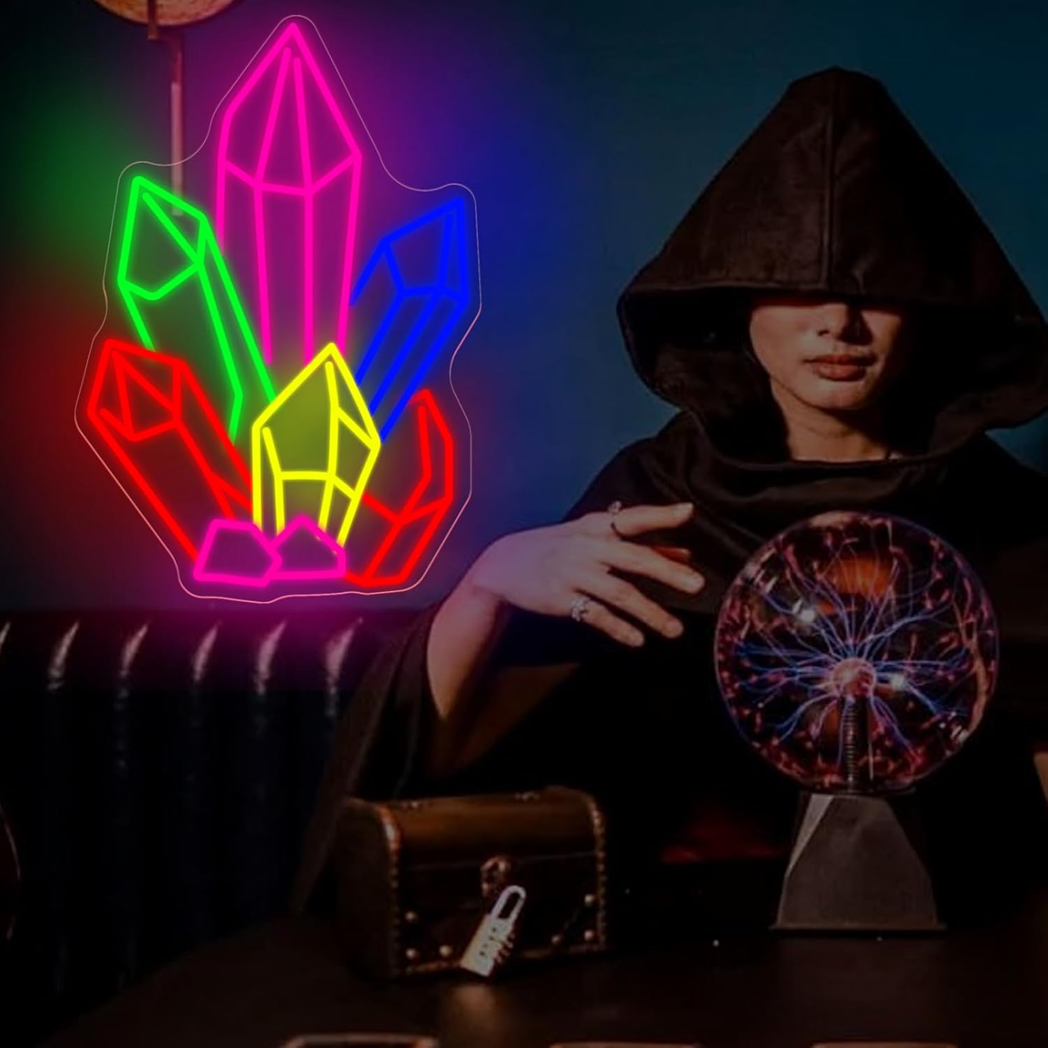 Crystals Stones Tarot Neon Sig - Pilates Yoga Studio recension och pris