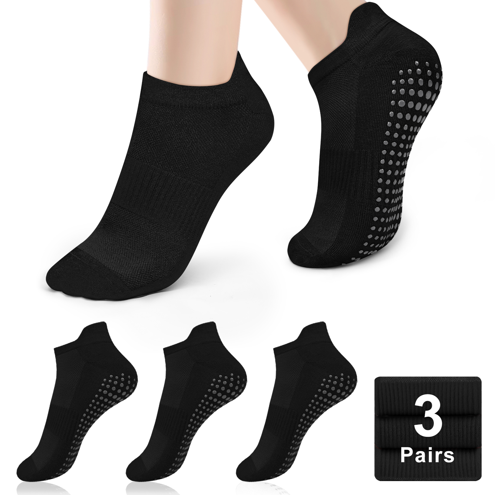 3 Pairs Yoga Socks Women Cotto - Pilates Yoga Gym recension och pris